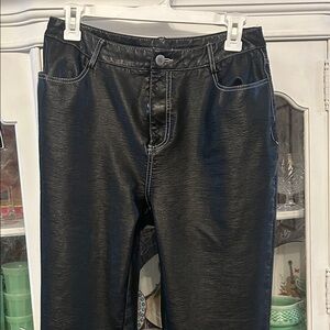Le Lis Black Leather Look Pants